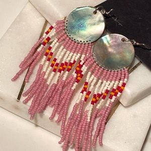Hand beaded earrings